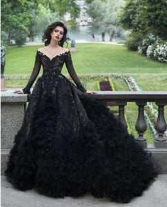 Black wedding dress