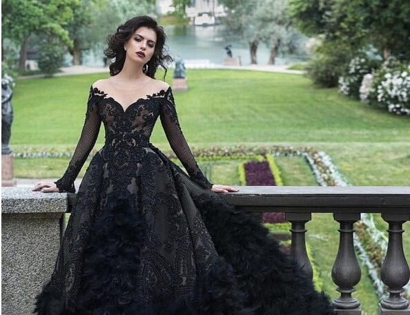 Black wedding dress